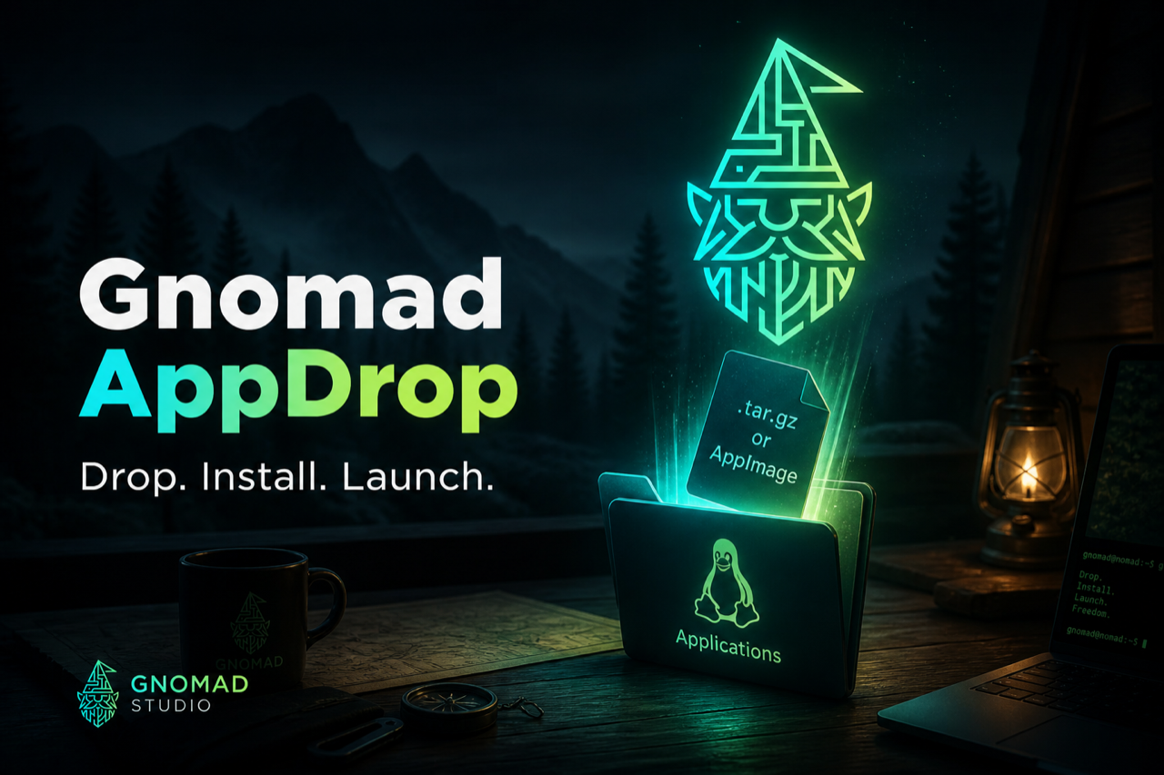 Gnomad AppDrop — drop archives into Applications